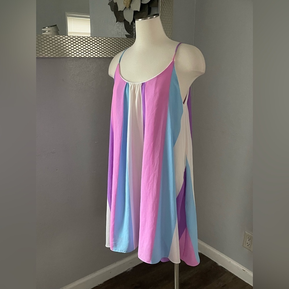 Colorful Striped Sleeveless Dress